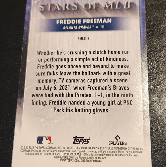 Toops MLB Card- F. FREEMAN - Picture 2 of 2